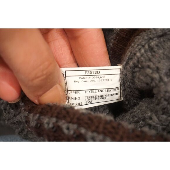 UGG Women’s Gray/Brown Knit Fold-Over Boots – Size 7 - Picture 8 of 11